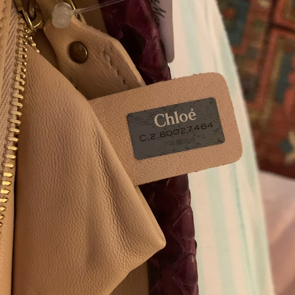 Authentic Chloe Crossbody. NWT. Light purple with dark purple & green accents. - Picture 8 of 12